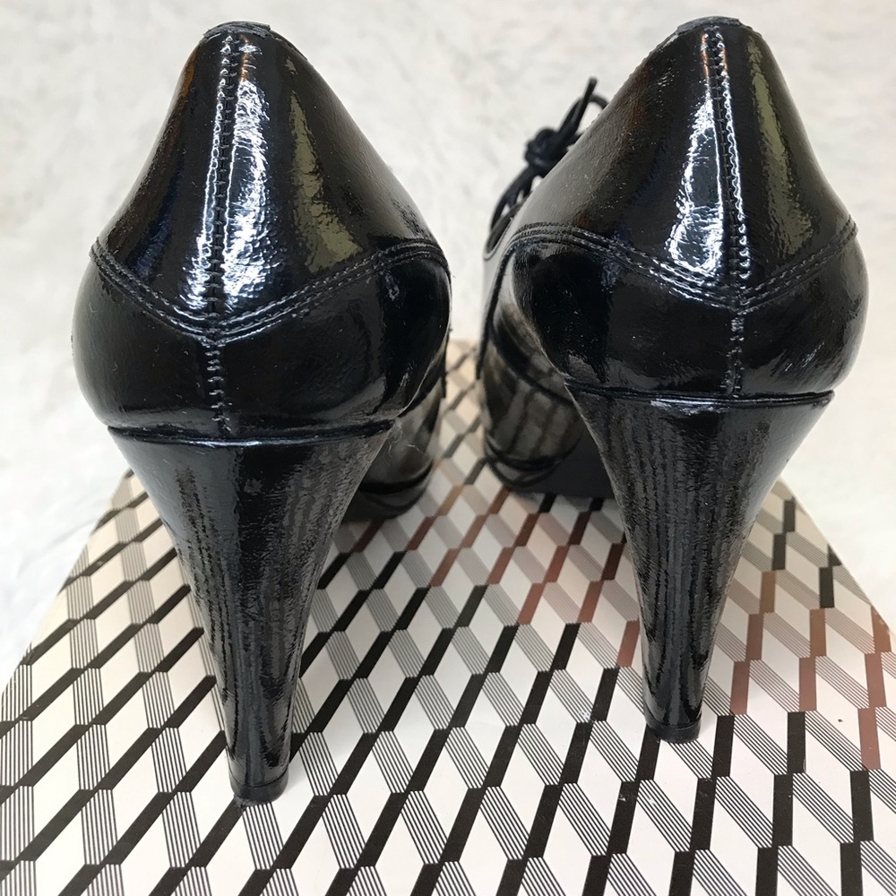 VÍCTOR patent leather laced heals; Alastair BLK 8M - Picture 5 of 6